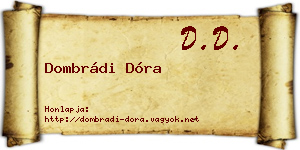 Dombrádi Dóra névjegykártya