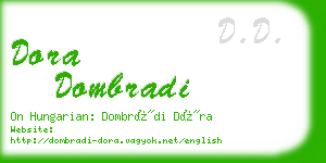 dora dombradi business card